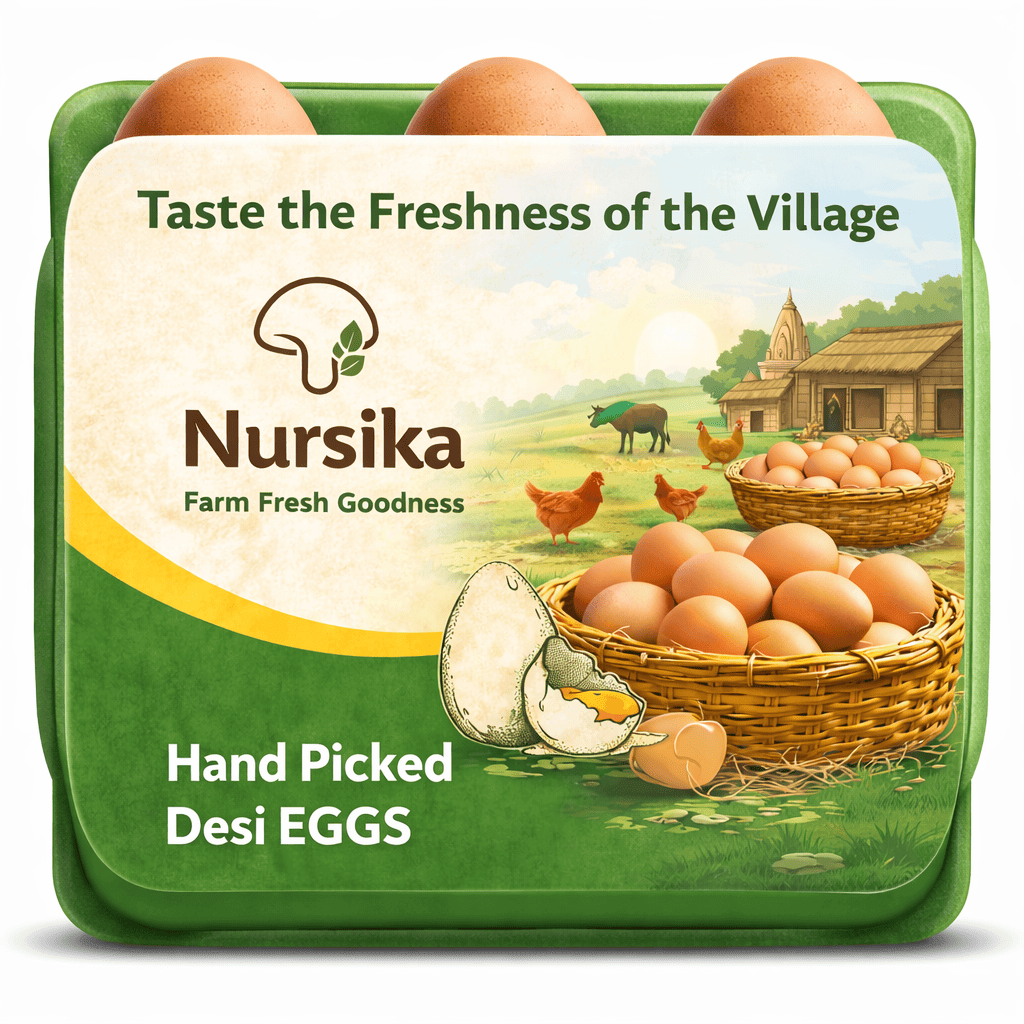 Nursika Desi Free-Range Eggs  (Pack of 10)
